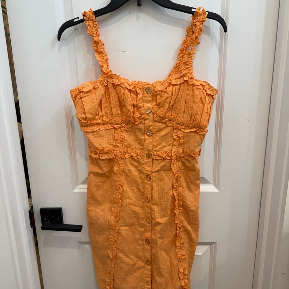 Urban Outfitters Luxe Dreams Ruffle Mini Dress